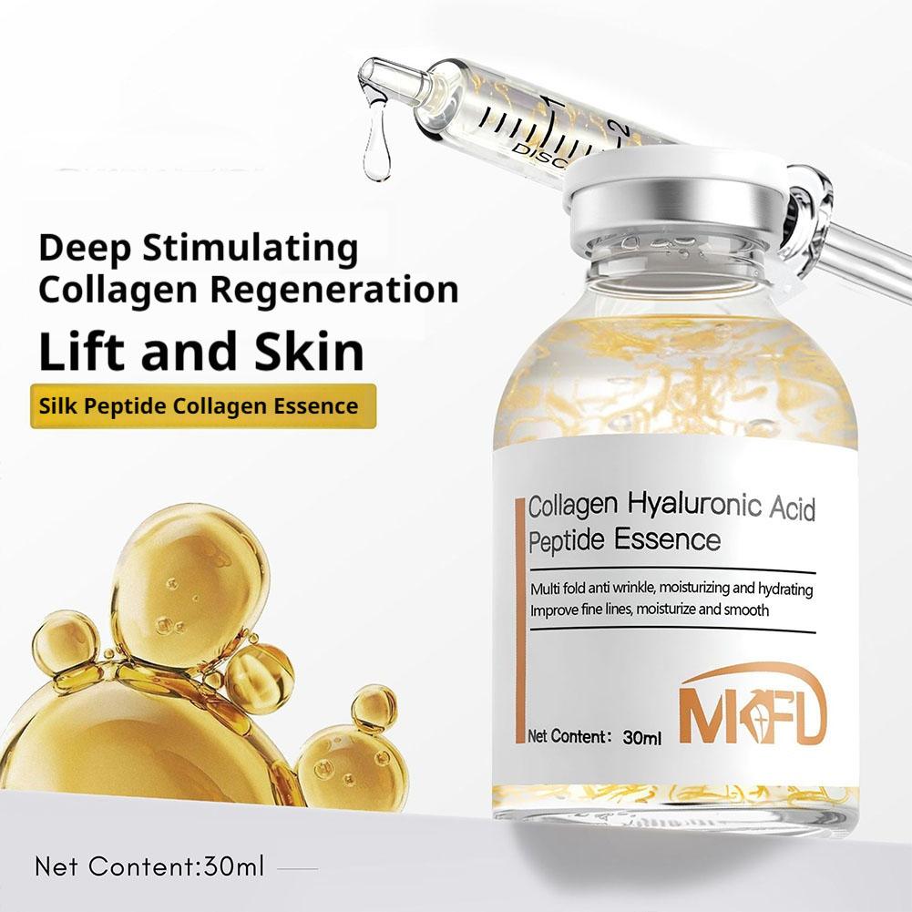 Collagen Peptide Powder - コラーゲン・ヒアルロン酸・ペプチド配合フェイスセラム 30ml 顔用美容液、保湿＆リフトアップアンプル、小じわ対策スキンケア