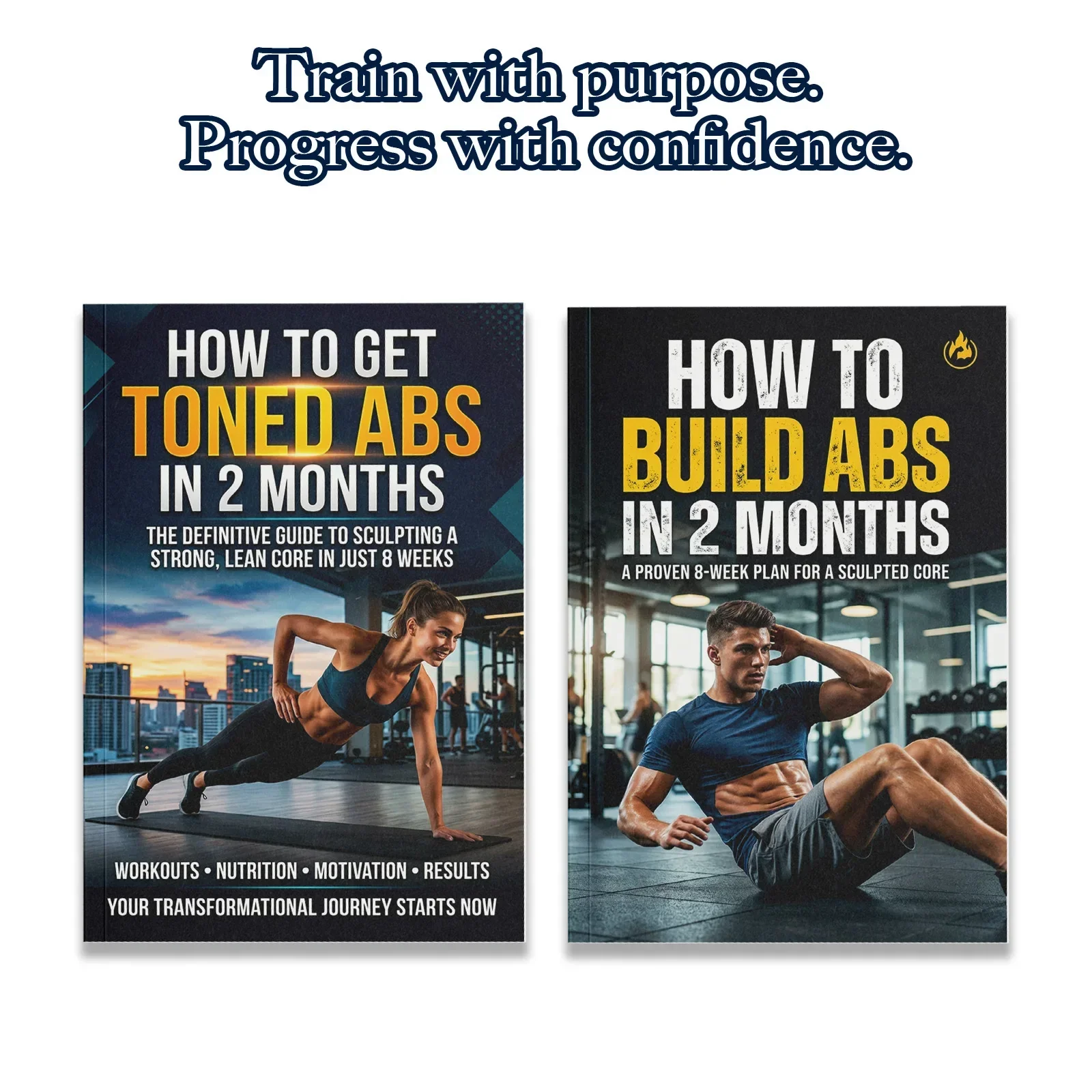 男性と女性のための2冊セット腹筋トレーニングガイド、引き締ま - Nutrition And Fitness Books のレビューと価格